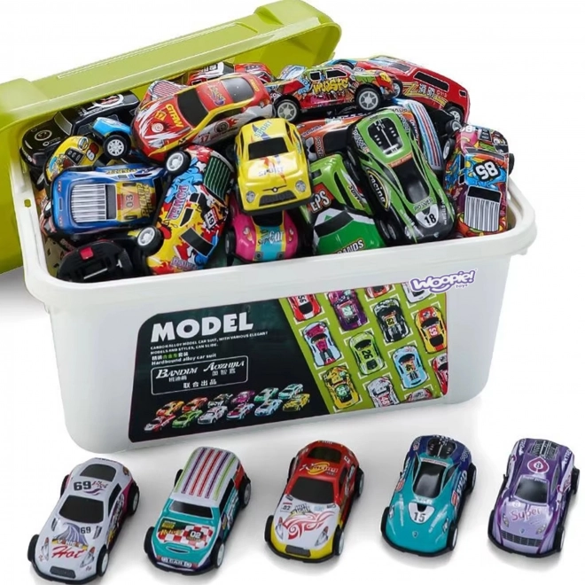 Ensemble de voitures de course WOOPIE 30 pcs avec carte
