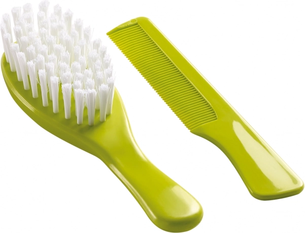 Set borstel en kam voor haar, Groen