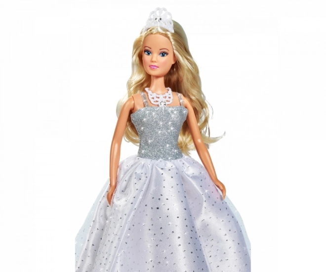 Robe blanche scintillante tout droit sortie d’un conte