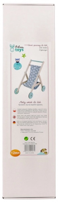 Lichte houten poppenwagen - mint