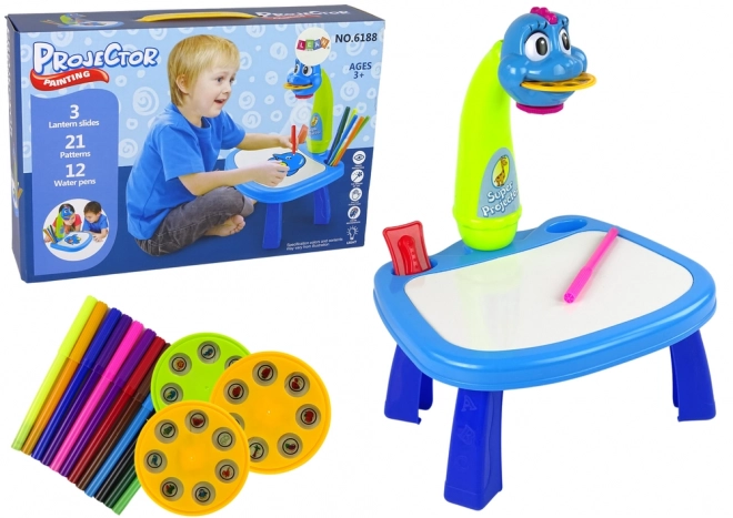 Projektion für Kinder mit Dinosauriermotiv