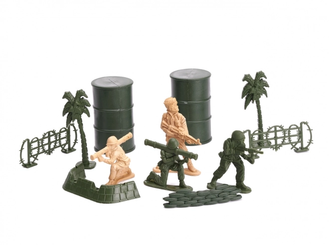 Set soldaatfiguren + militaire basis 114 onderdelen