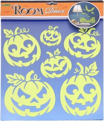 Leuchtende Wandaufkleber 38 × 31 cm Kürbisse Halloween