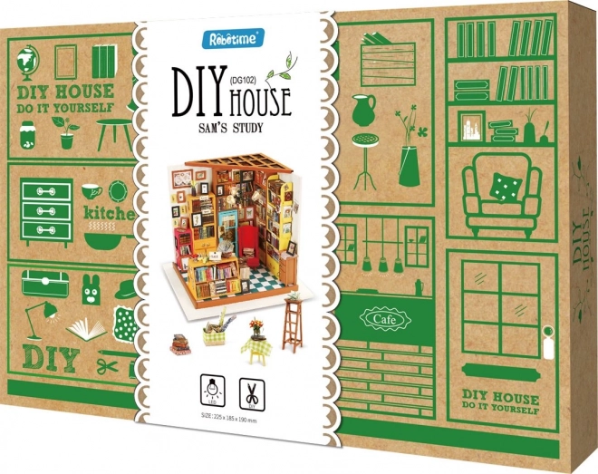 Samova studieruimte - DIY Miniatuur Poppenhuis Bibliotheek