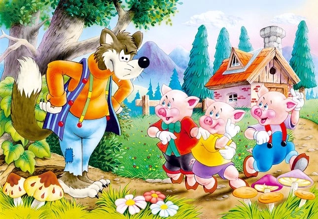 Puzzle Les trois petits cochons 60 pièces