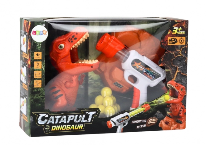 Leuk spel schieten op dinosaurussen met foam balletjes