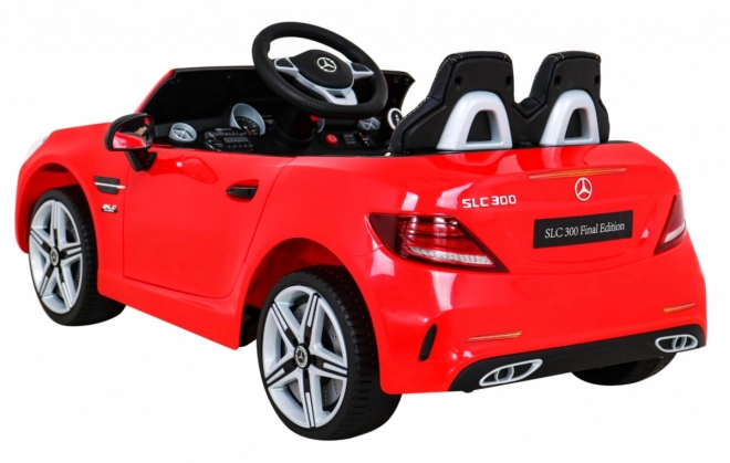 Mercedes Benz SLC300 Kinderauto op batterij Rood + geluiden MP3 Lichten + afstandsbediening + langzame start