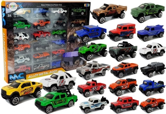 Set of Toy Off-Road Cars for Children - Various Colors, 20 Pieces