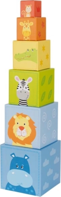 GOKI Animal Stacking Tower of Blocks