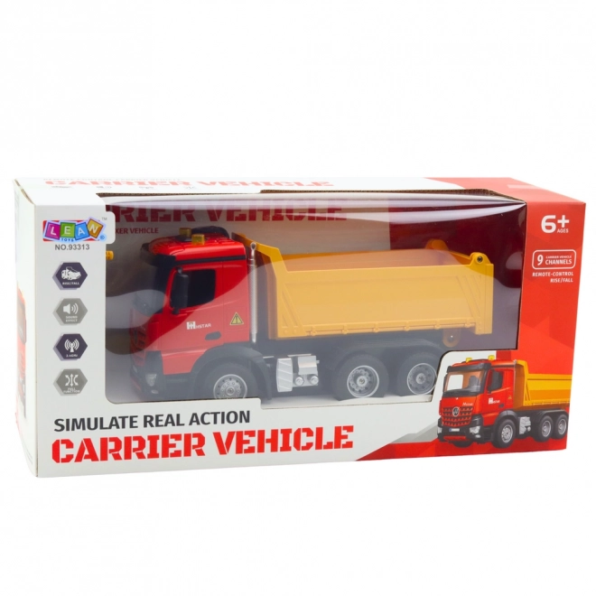Mirror Model RC Dump Truck in Yellow-Red Design