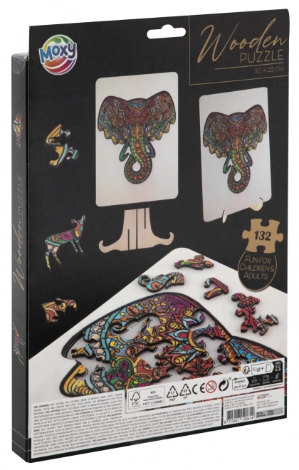 Contour houten puzzel olifant