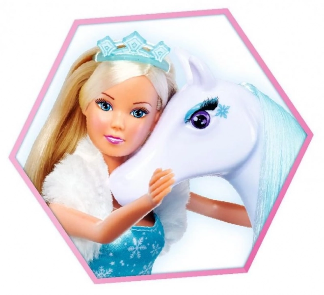 Steffi Doll with Horse Snow Dream