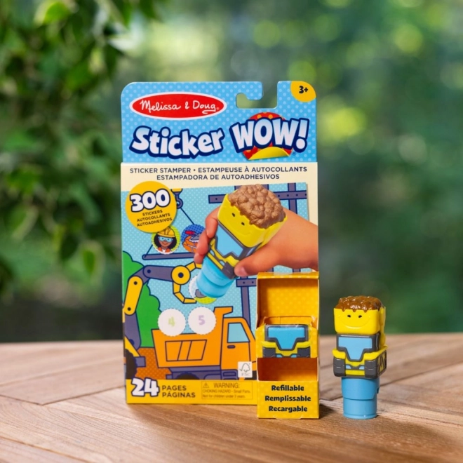 Sticker WOW! Aufkleberset mit Stempel Bagger