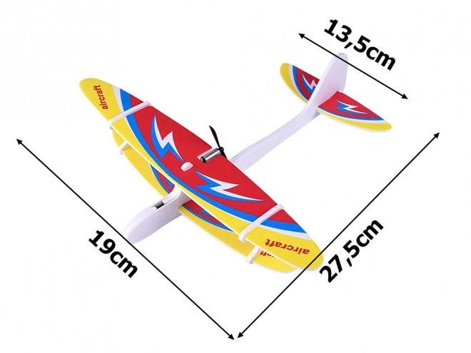 Avion lumineux en polystyrène avec moteur