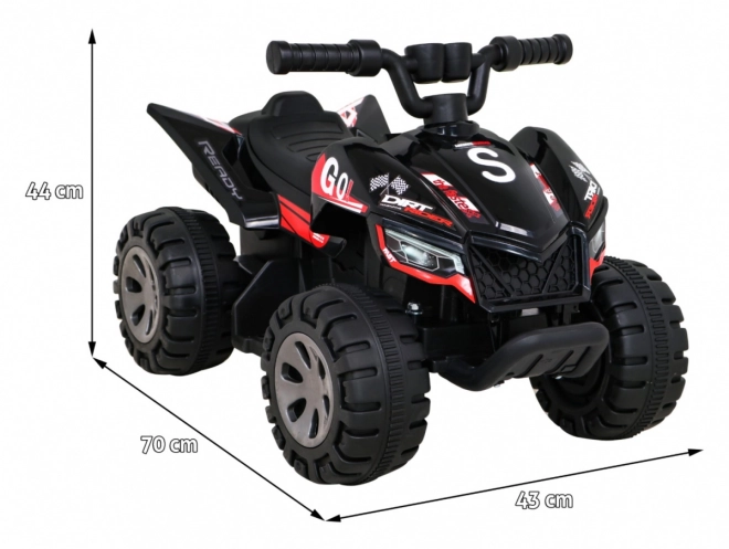 Rapide quad électrique pour enfants jaune – Noir