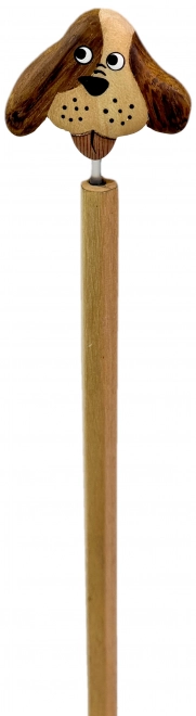 Houten potlood met hondenhoofd