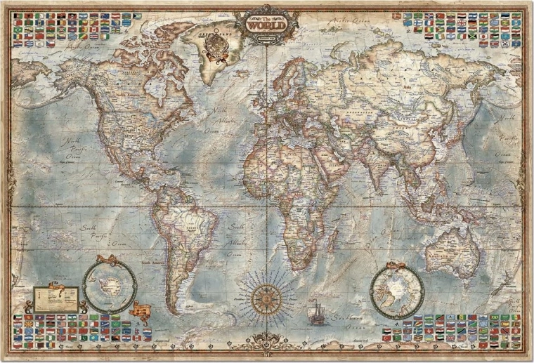 Educa puzzle carte politique du monde 4000 pièces