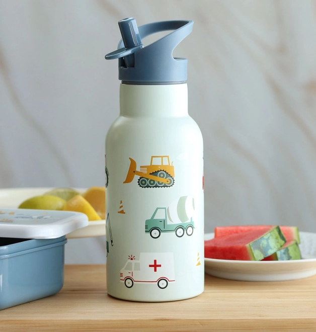 A Little Lovely Company Stainless steel drinking bottle 500 ml – Vehicles