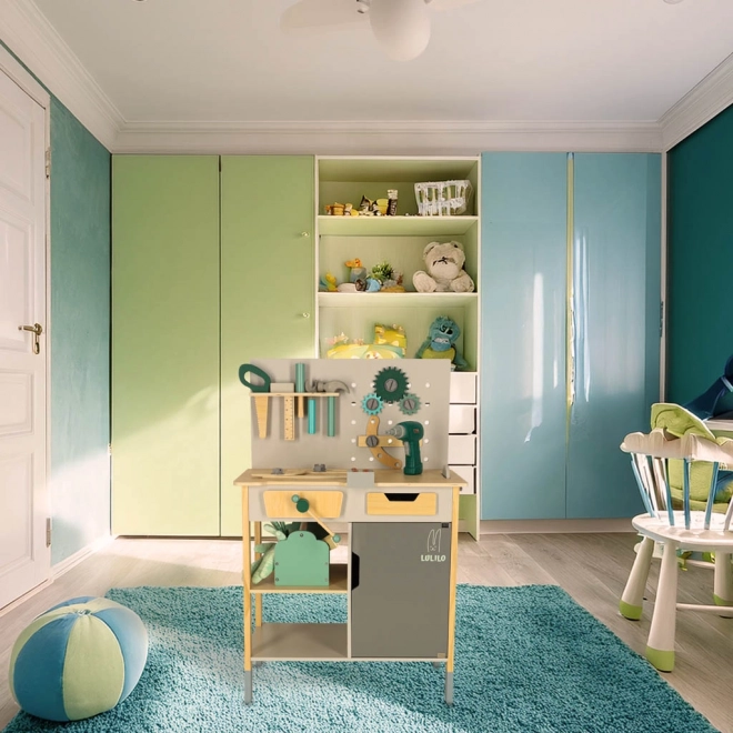 Lulilo Fikso houten workshop set kleine doe-het-zelver met gereedschap