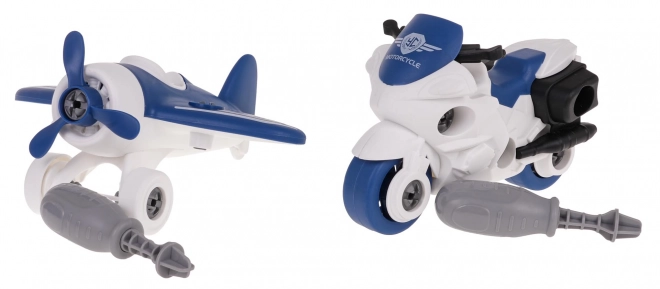 Demontabele Set Vliegtuig en Motorfiets