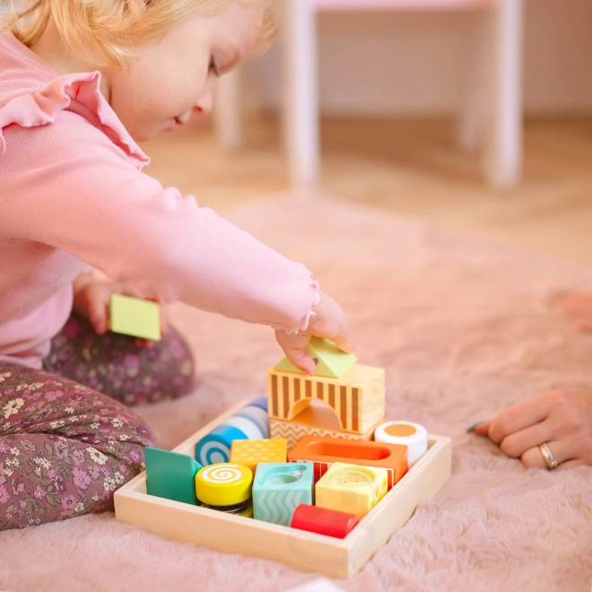 Classic World Wooden Sensory Blocks Montessori Set