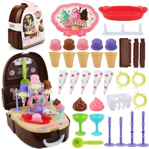 Woopie Kinder-Eisdiele und Laden im Rucksack, 36 Teile