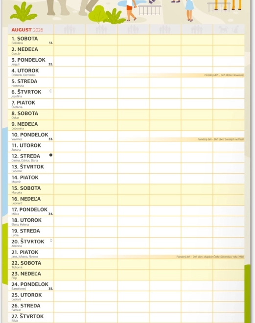 Muurkalender Familieplanner XXL 2026