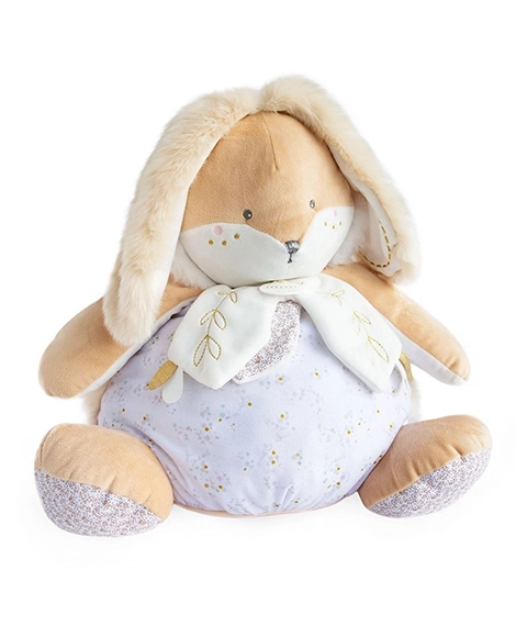 Doudou witte konijntje met opbergruimte voor pyjama 38 cm