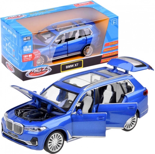 metalen model SUV BMW X7 1:32 met licht en geluid