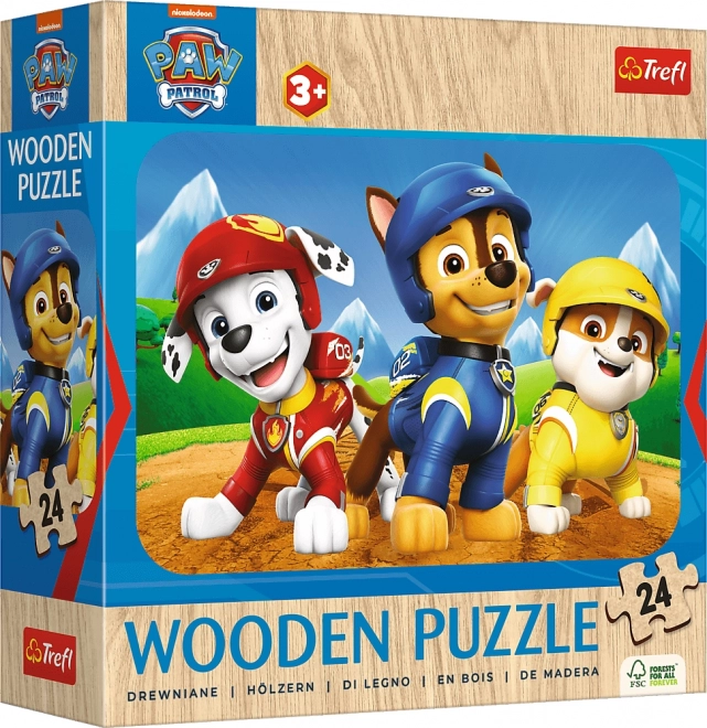 Puzzle 24 pièces en bois Pat'Patrouille