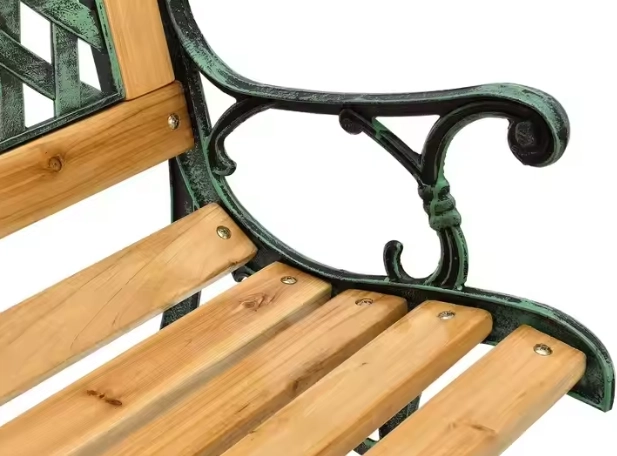 Tuin houten bankje met rugleuning