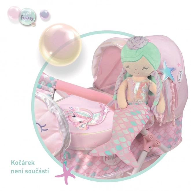 DeCuevas 20041 Pluche Pop 2-in-1 OCEAN FANTASY - 36 cm met Wieg