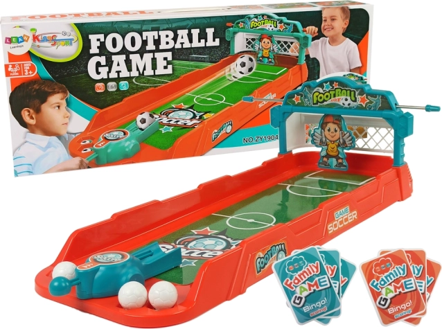 Tischfußball mit Abschussvorrichtung und Punktekarten für Kinder