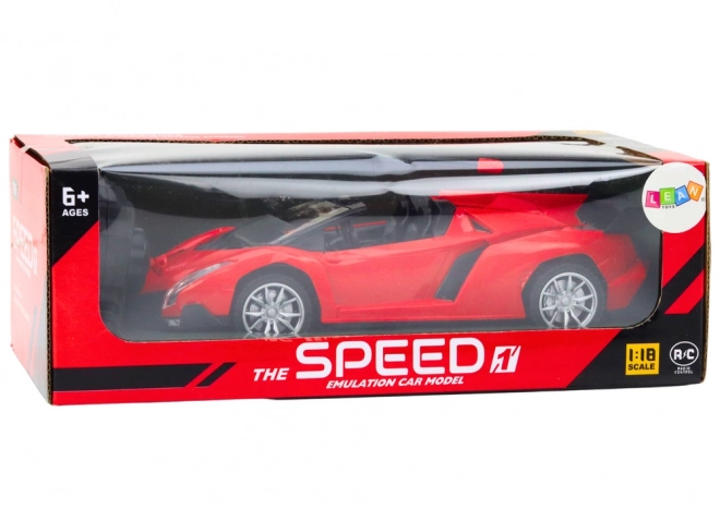 Racewagen op afstandsbediening RC 1:18 rood