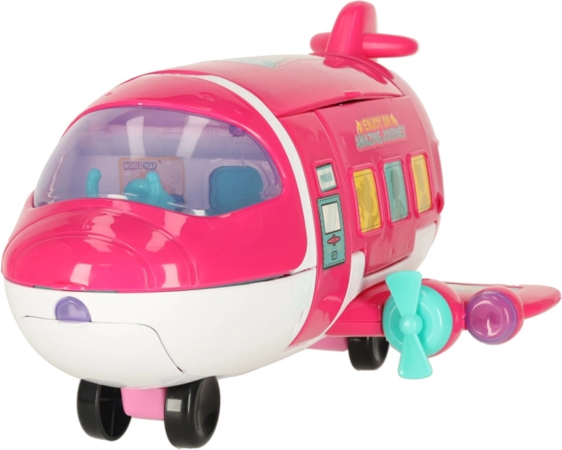 Doll Play Airplane 2-in-1 with Accessories Pink