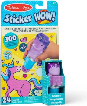 Sticker WOW ! carnet de tampons avec autocollants – licorne violette