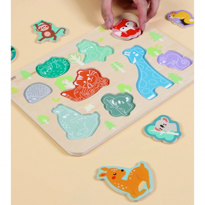 Puzzle en bois avec animaux