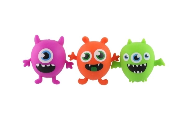 Monster/slijm antistress bal 9x8cm 3 kleuren