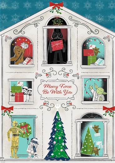 Puzzel Star Wars: Merry Force Be With You 1000 stukjes