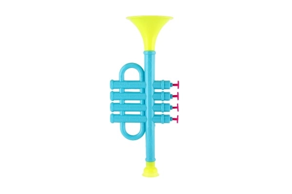 Trompet/Trumpet plastic 25cm 2 kleuren in zak