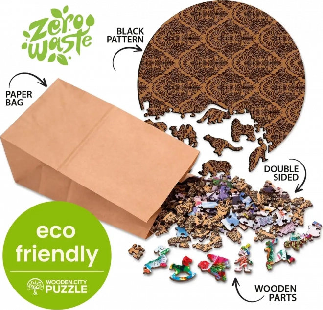 Houten puzzel Uithuilende Wolf 250 stukjes