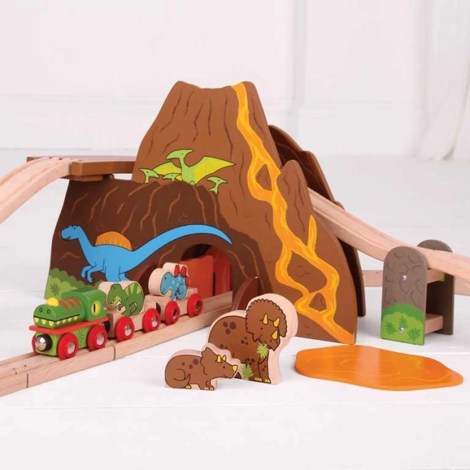 Bigjigs Rail Houten Dinosaurustrein