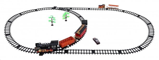 Afstandsbediening Trein met Rails voor Kinderen 3+ Functie Rook + Geluiden Lichten