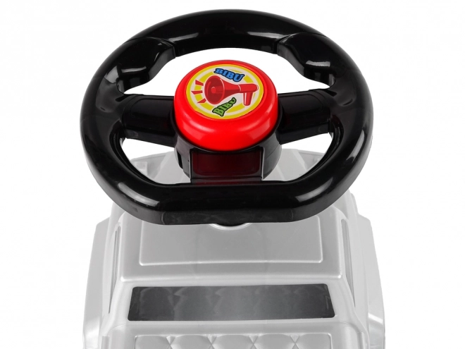 Children's Push Car QX-5500 Silver with Horn and Backrest