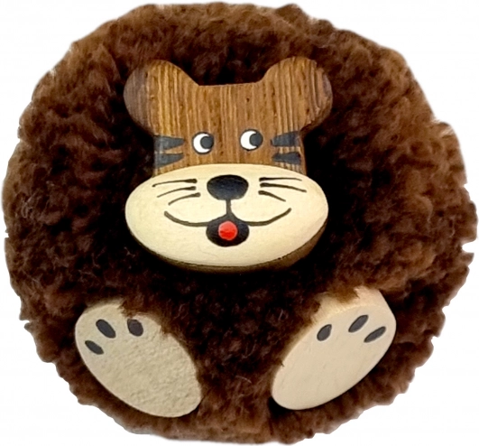 2Kids Toys Aimant en bois Tigre avec pompon