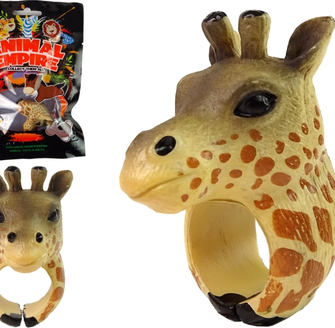 Children’s ring with a giraffe head
