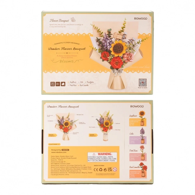 Wooden 3D Puzzle Flower Bouquet Rowood