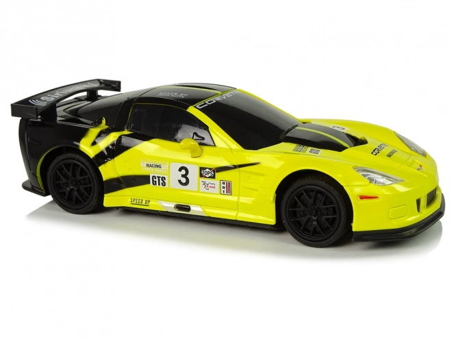 Sportauto R/C 1:24 Gele Corvette C6.R 2.4 G Lichten
