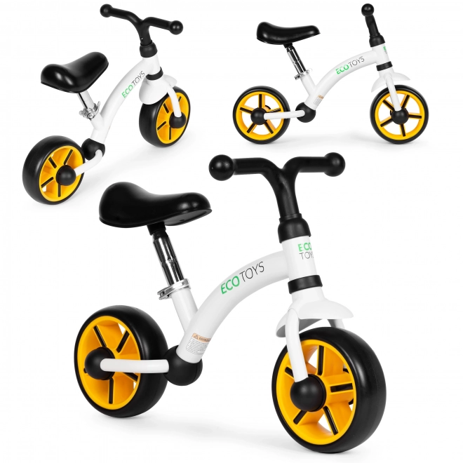 Loopfiets voor kinderen met EVA-wielen, verstelbaar zadel, zwart van ECOTOYS