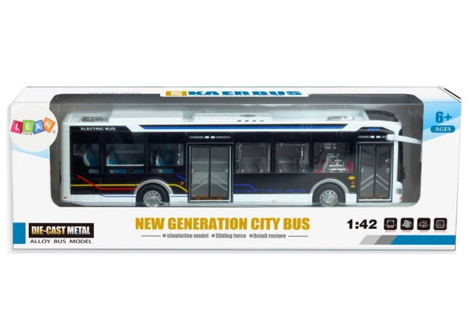 Elektrische stadsbus 1:42 Metalen lichten wit